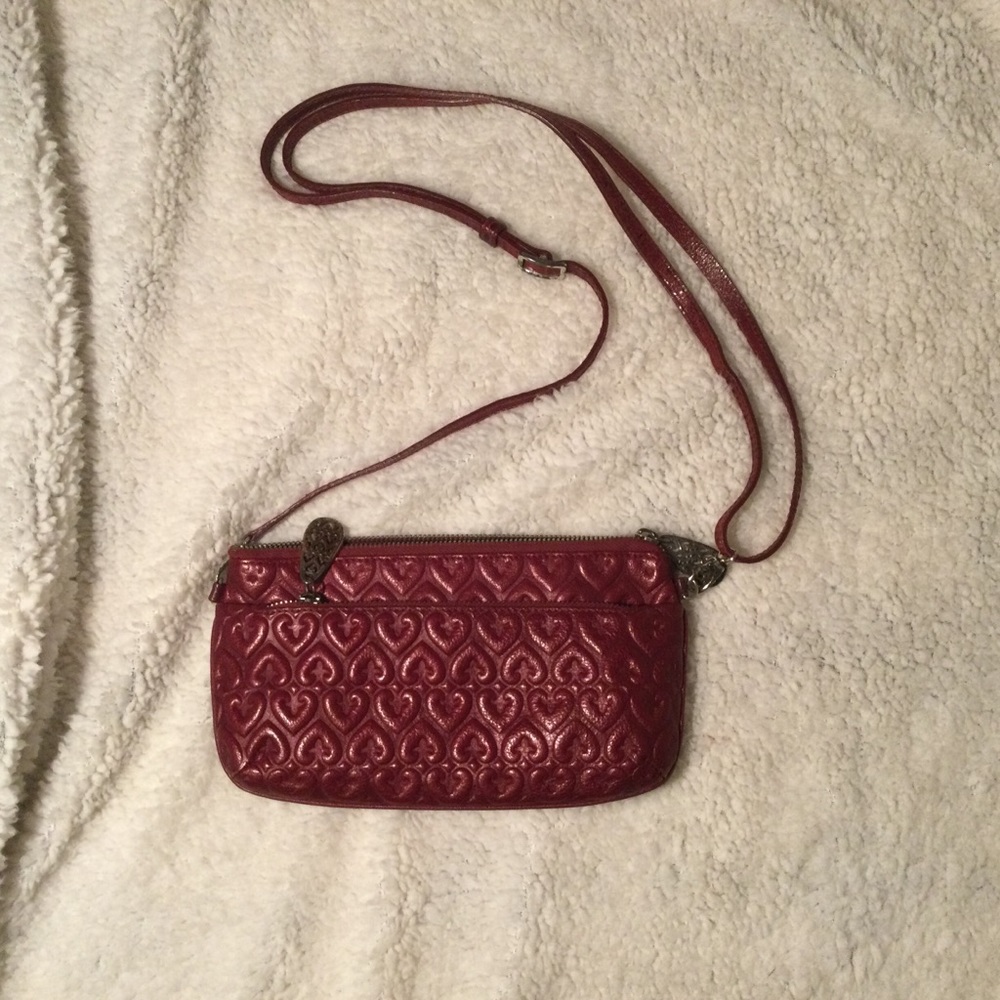 Brighton Red Leather Crossbody